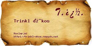 Trinkl Ákos névjegykártya