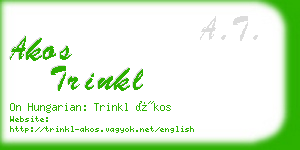akos trinkl business card